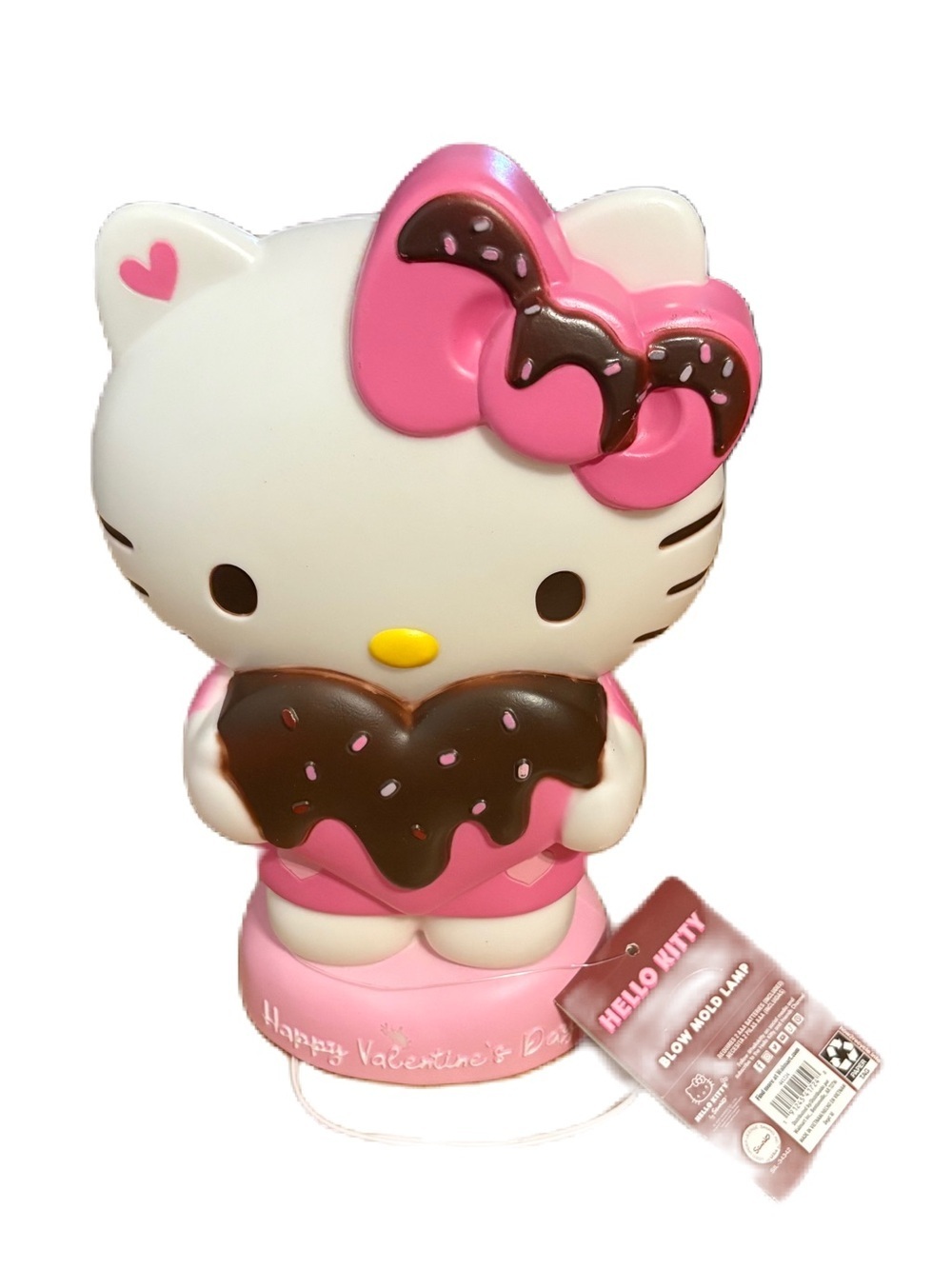 Hello Kitty Happy Valentine’s Day Light Up Blow Mold Figurine NEW Decor Pink
